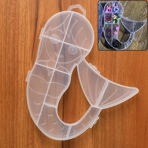 Mermaid Shape Plastic Storage Organizer Box (1 Pc) by Your Brand