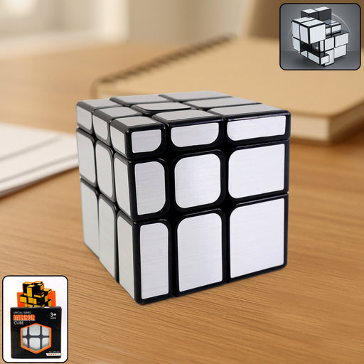 Mirror Cube – 3x3 Puzzle Cube with Reflective Silver Surfaces by Your Brand