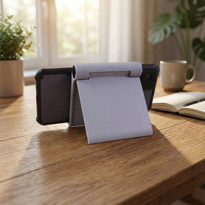 Plastic Foldable Desktop Mobile Stand (1 Pc) by Your Brand