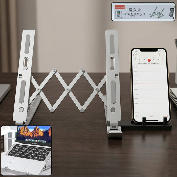 Adjustable Foldable Aluminium Laptop Stand (1 Set) by Your Brand