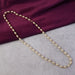 Elegant Pearl Beaded Necklace with Golden Chain Accents (1 Pc) by Your Brand