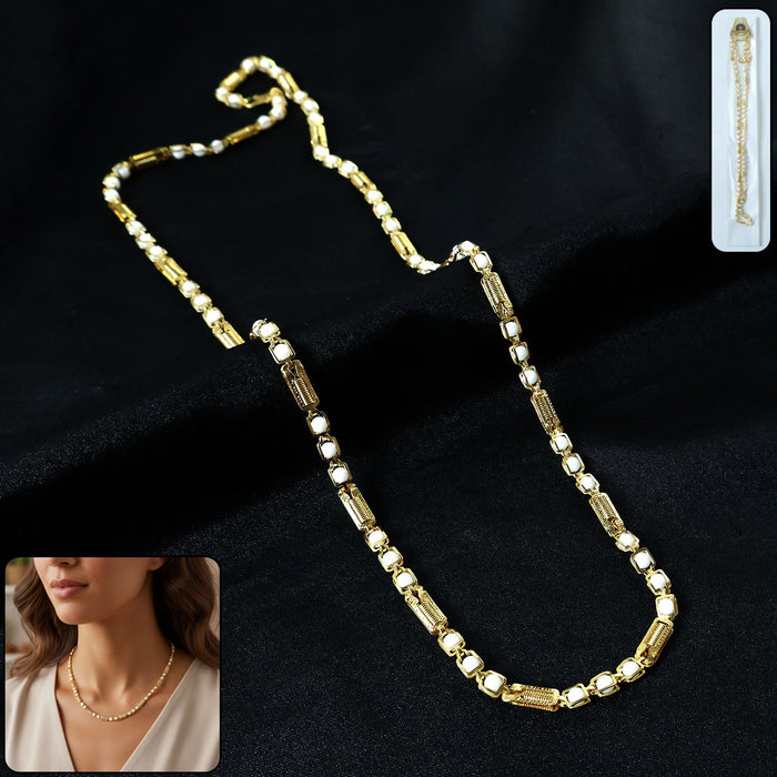 Gold-Tone Designer Chain Necklace (1 Pc) by Your Brand