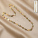 Traditional Gold-Tone Coin Beaded Necklace with Multicolor Accent Beads (1Pc) by Your Brand