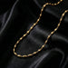 Elegant Gold-Tone Oval Bead Necklace Chain for Women (1 Pc) by Your Brand