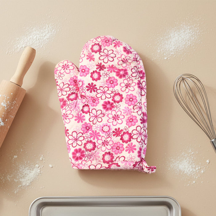 Designer Multicoloured Oven Mitt and Pot Holder (24 Cm) by Your Brand