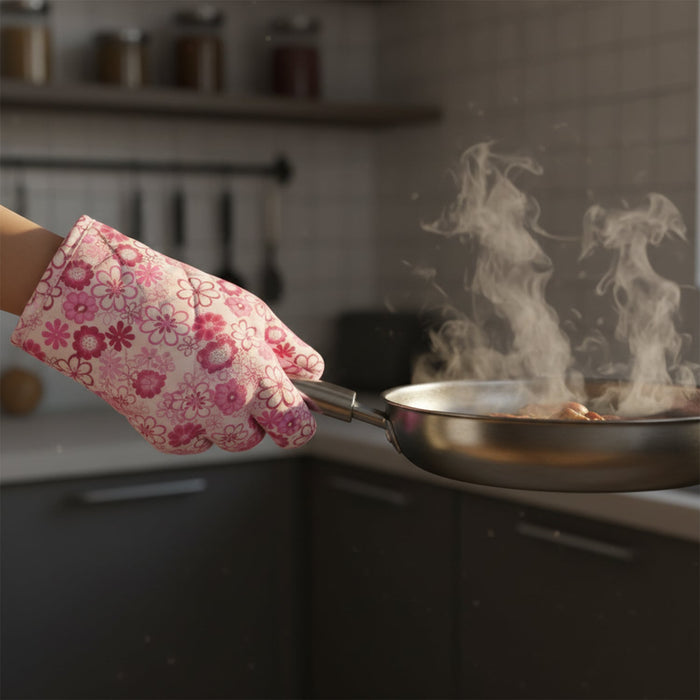 Designer Multicoloured Oven Mitt and Pot Holder (24 Cm) by Your Brand