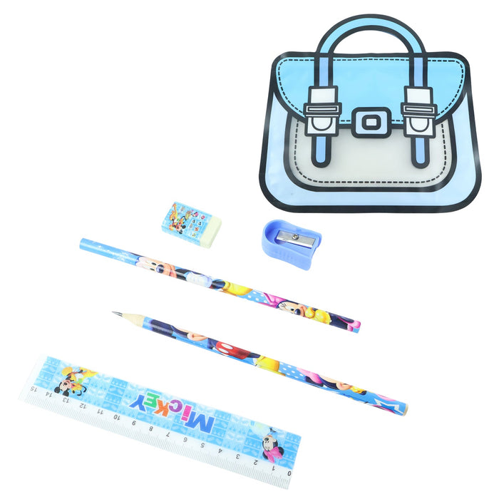 Kids 5 in 1 Stationery Kit with Cartoon Style Carry Bag by Your Brand