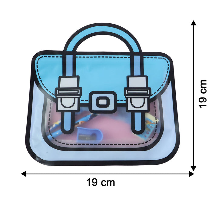 Kids 5 in 1 Stationery Kit with Cartoon Style Carry Bag by Your Brand