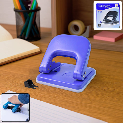 Kangaro DP-500 Heavy Duty Two-Hole Punch Machine with Metal Base by Your Brand