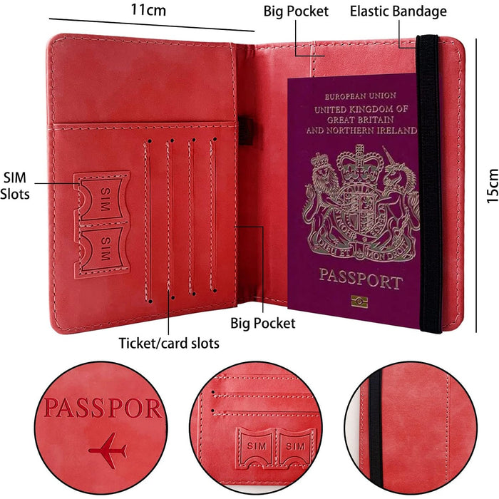 Premium Multifunction Travel Passport Holder & Wallet (15x11cm / 1 Pc) by Your Brand