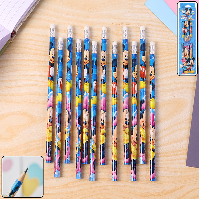 Premium Cartoon-Printed Graphite Pencils Set of 12 Pc by Your Brand