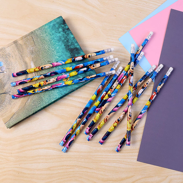 Premium Cartoon-Printed Graphite Pencils Set of 12 Pc by Your Brand