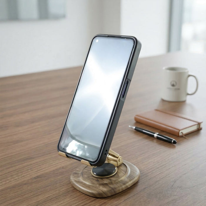 Adjustable Metal Desk Phone Stand with Plastic Base (1 Pc) by Your Brand