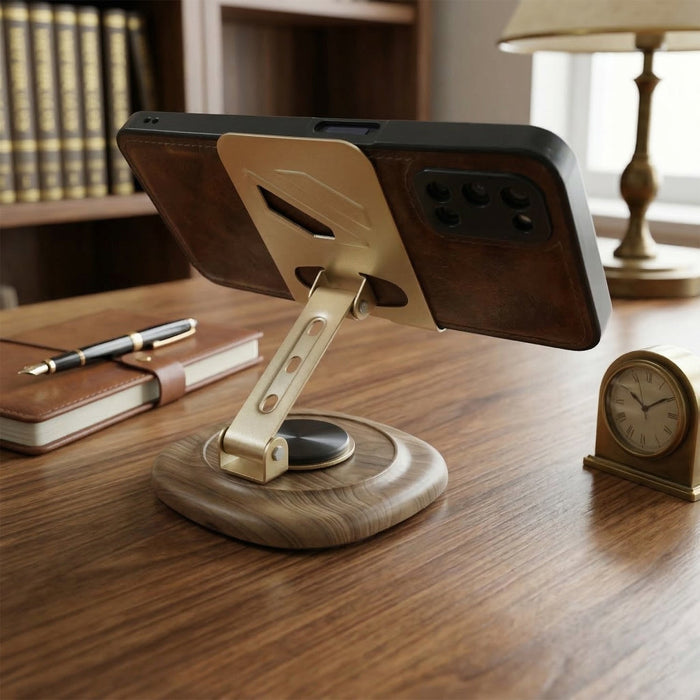 Adjustable Metal Desk Phone Stand with Plastic Base (1 Pc) by Your Brand