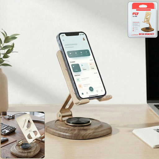 Adjustable Metal Desk Phone Stand with Plastic Base (1 Pc) by Your Brand