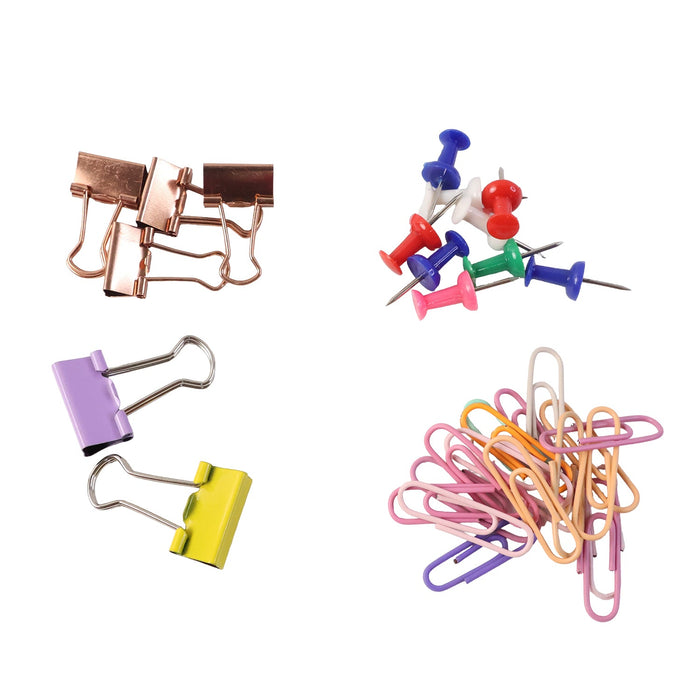 Office Stationery Clips and Pins Combo, 1 Set by Your Brand