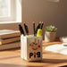 Decorative Pixel Art Style Desk Pen Holder (1 Pc) by Your Brand