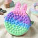 Cute Caterpillar Shape Pop It Silicone Pencil Pouch (1 Pc) by Your Brand