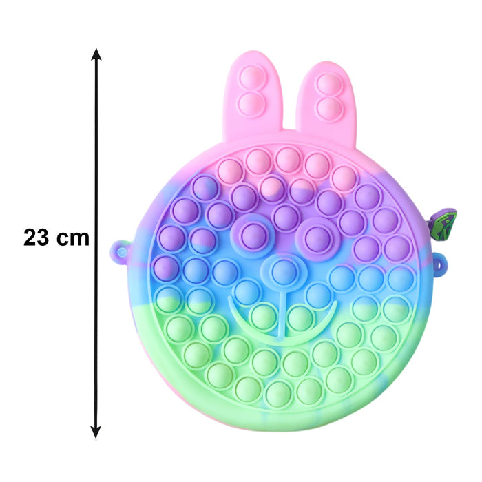 Cute Caterpillar Shape Pop It Silicone Pencil Pouch (1 Pc) by Your Brand