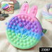Cute Caterpillar Shape Pop It Silicone Pencil Pouch (1 Pc) by Your Brand