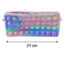 Multicolor Pop It Silicone Pencil Pouch for Kids (1 Pc, 21x10 Cm / Mix Color) by Your Brand