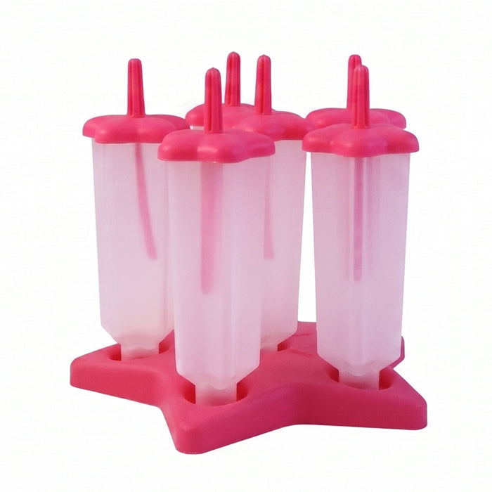 Plastic Ice Cream Molds with Lid (1 Set / 6 Pc)