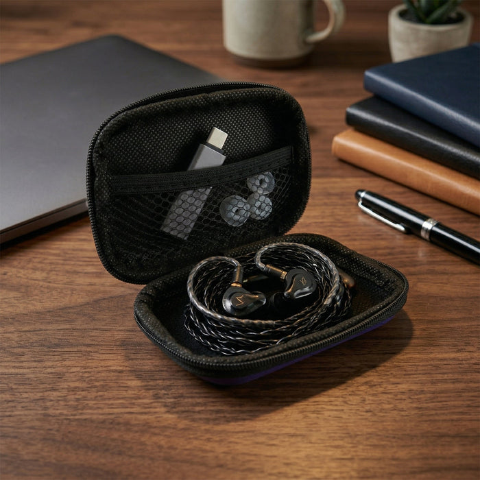 Portable Zipper Carry Case for Earbuds, Charging Cables & Small Accessories by Your Brand