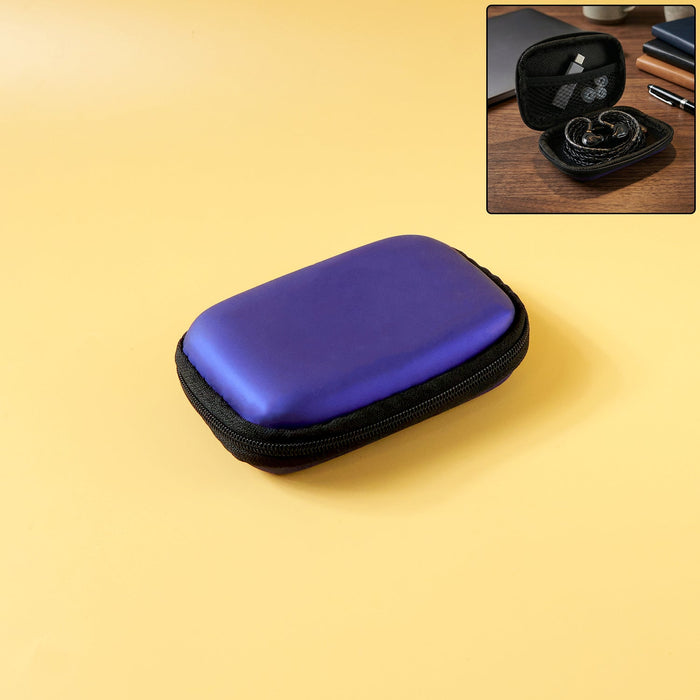 Portable Zipper Carry Case for Earbuds, Charging Cables & Small Accessories by Your Brand