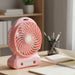 Portable USB Rechargeable Desk Fan (1 Pc) by Your Brand