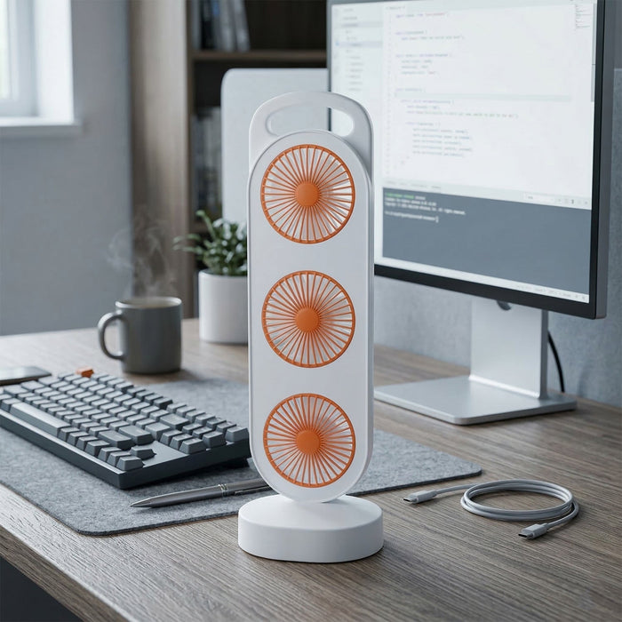 Portable 3 in 1 Design Triple Head Table Fan (1 Pc) by Your Brand