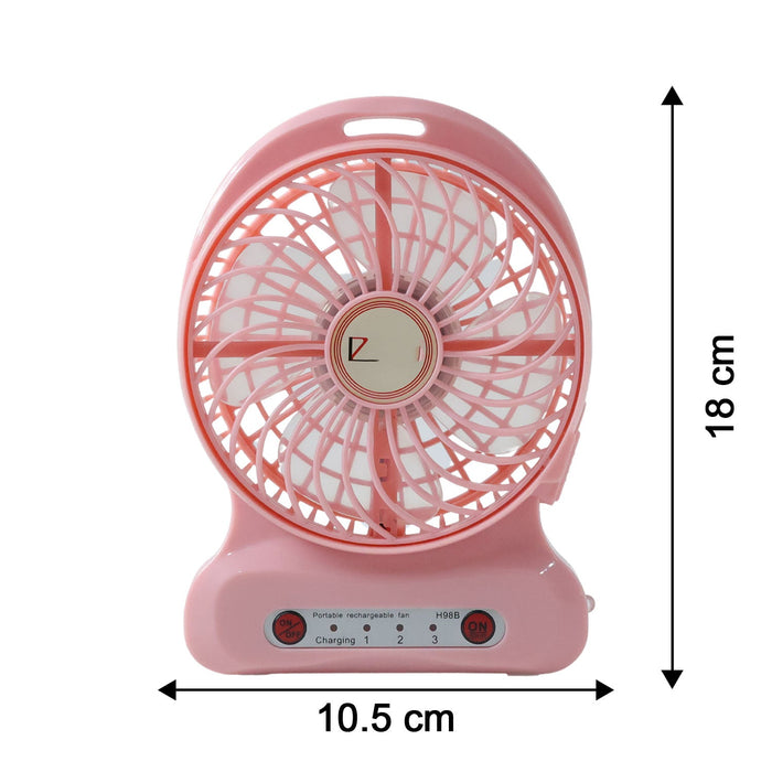 Portable USB Rechargeable Desk Fan (1 Pc) by Your Brand