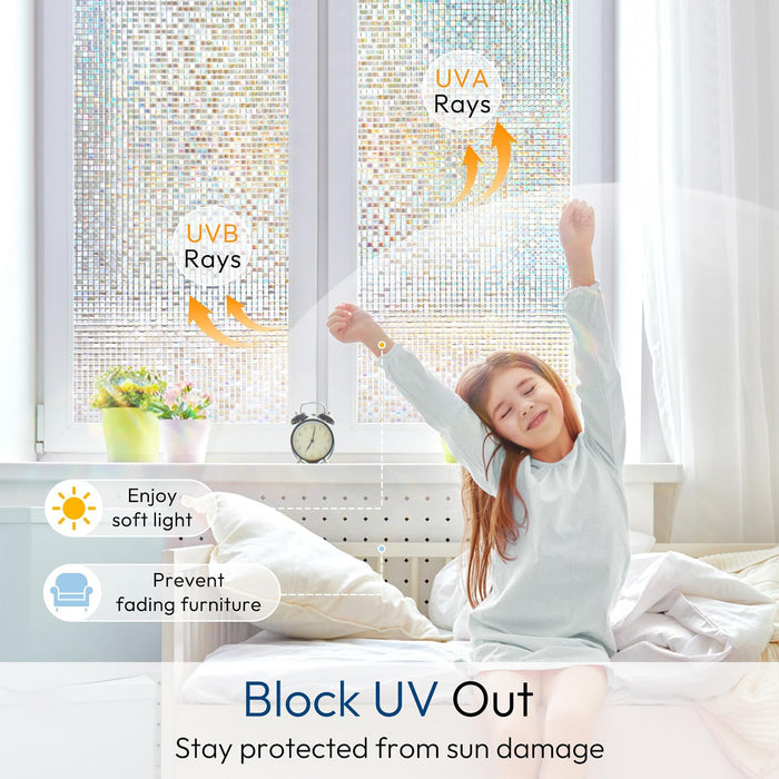 Decorative Window Film 45 cm x 3 m - (Not-Adhesive / 1 Pc)