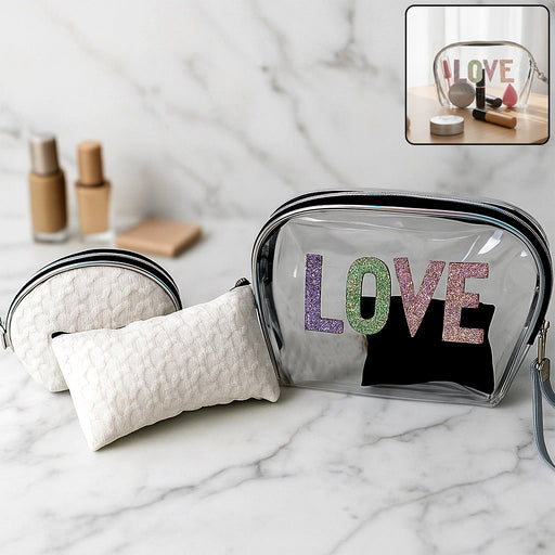 3-in-1 Premium Makeup Bag Set by Your Brand