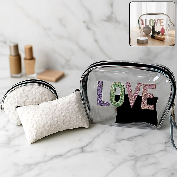 3-in-1 Premium Makeup Bag Set by Your Brand