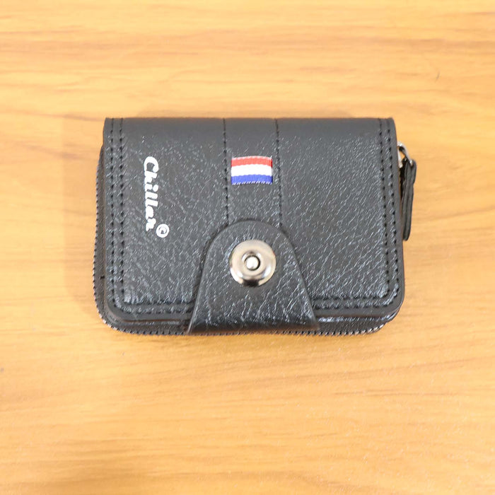 Premium Black Zip-Around Card Holder Wallet (1 Pc) by Your Brand