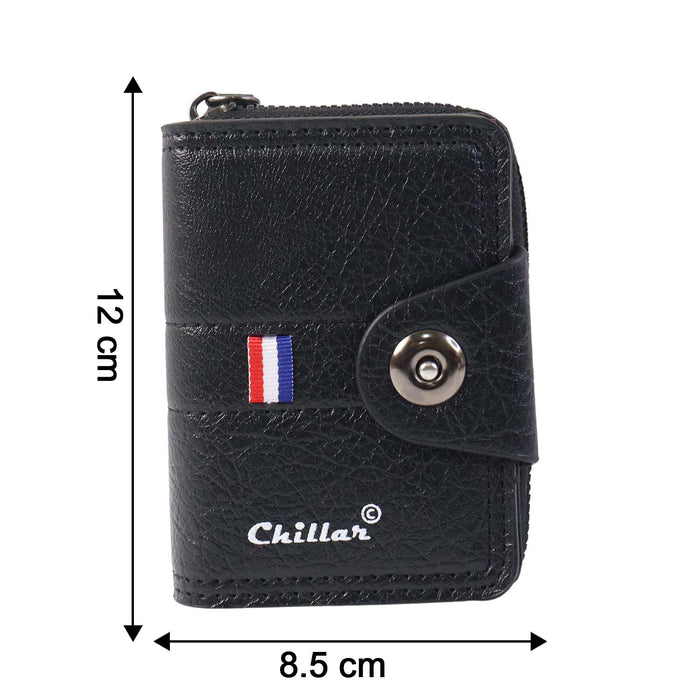 Premium Black Zip-Around Card Holder Wallet (1 Pc) by Your Brand