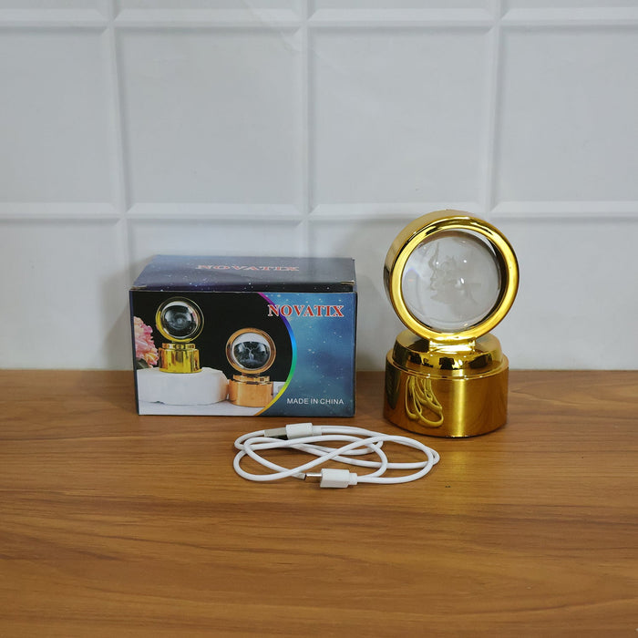 3D Religious Design Crystal Ball LED Night Lamp (1 Pc)