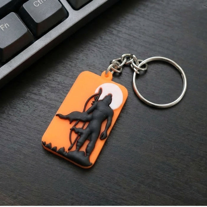 Religious Lord Ram Design Keychain with Premium Textured Finish (1 Pc) by Your Brand
