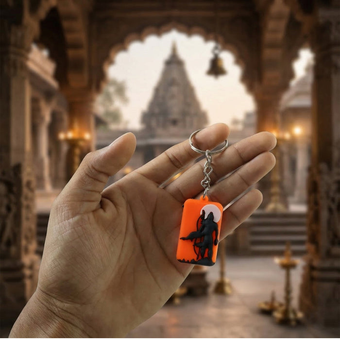 Religious Lord Ram Design Keychain with Premium Textured Finish (1 Pc) by Your Brand