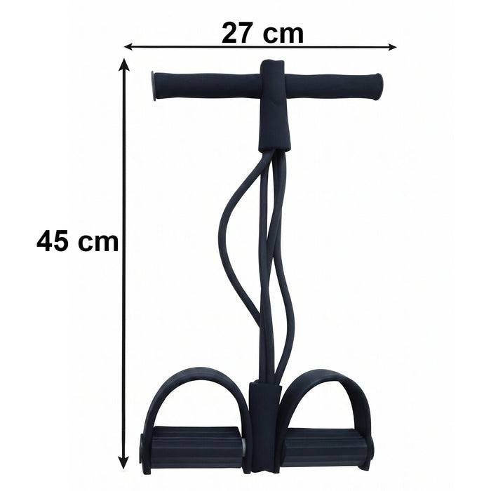 Portable Pull Rope Resistance Exerciser with Foot Pedal Support (1 Pc)