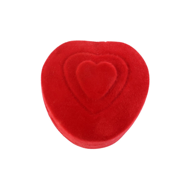 Premium Heart-Shaped Velvet Jewellery Ring Box (1 Pc) by Your Brand