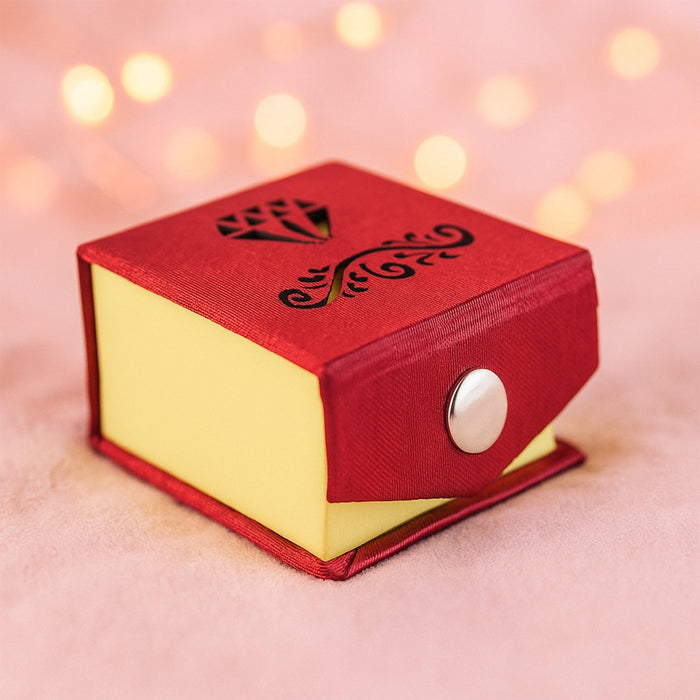 Premium Elegant Ring Gift Box with Soft Velvet Cushion by Your Brand