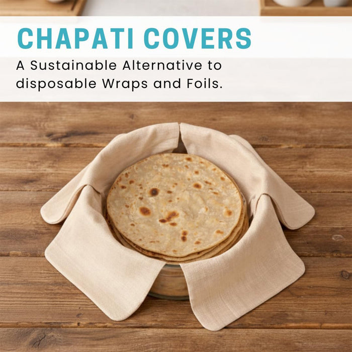 Pure Cotton Roti Mate Cloth, Round roti Cover (51 × 51 Cm, 1 Pc) by Your Brand