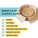 Pure Cotton Roti Mate Cloth, Round roti Cover (51 × 51 Cm, 1 Pc) by Your Brand