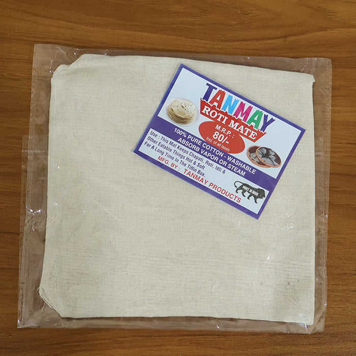 Pure Cotton Roti Mate Cloth, Round roti Cover (51 × 51 Cm, 1 Pc) by Your Brand
