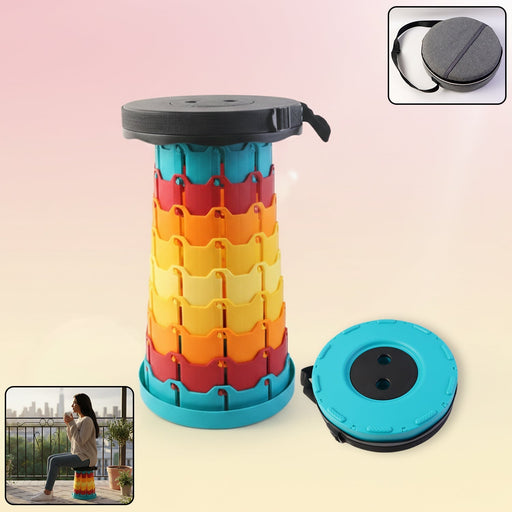 Collapsible Stool with Handle for Portable Seating (44x25.5 cm) by Your Brand