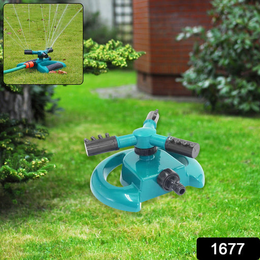 3 Arm 360° Sector Rotating Water Sprinkler Garden Pipe Hose Irrigation Yard by Your Brand