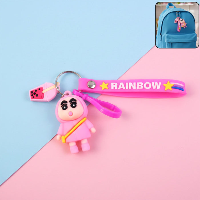 Cute Cartoon Character Rainbow Strap Keychain (1 Pc) by Your Brand
