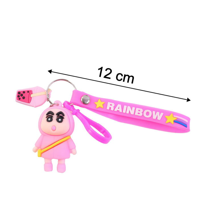 Cute Cartoon Character Rainbow Strap Keychain (1 Pc) by Your Brand