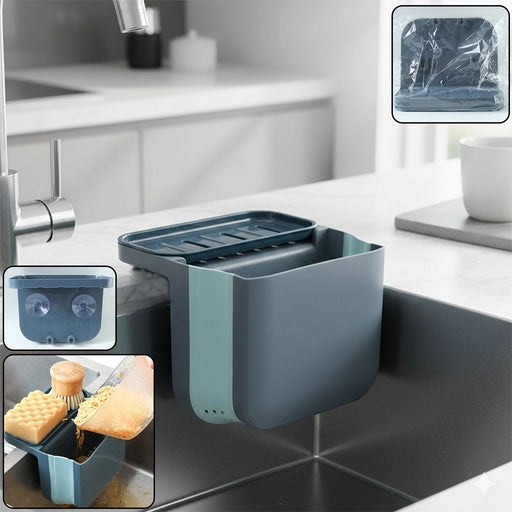 Multipurpose kitchen sink hanging storage basket